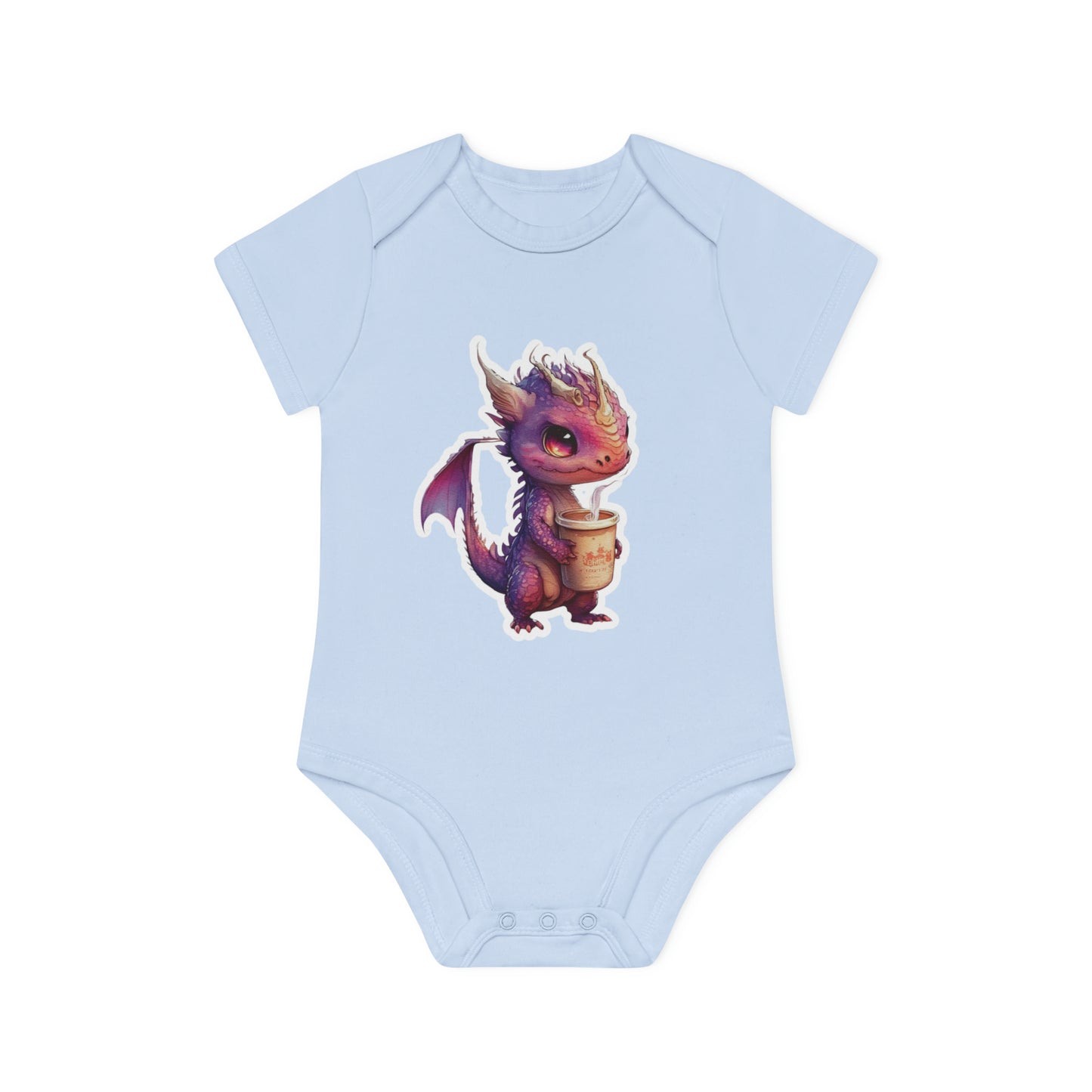 "Little Dragon"" - Baby Organic Short Sleeve Bodysuit