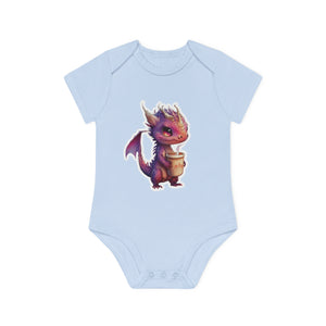 "Little Dragon"" - Baby Organic Short Sleeve Bodysuit