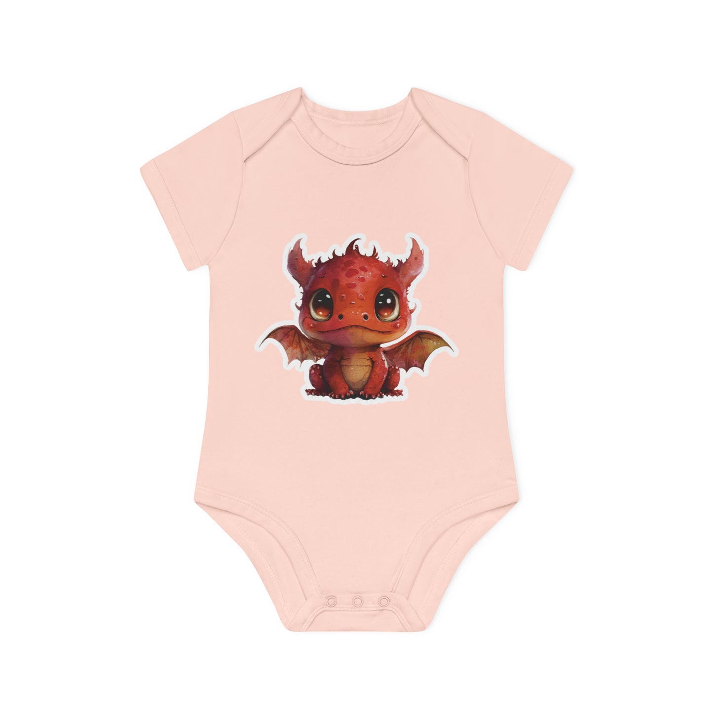 "Dragon Cutie" - Baby Organic Short Sleeve Bodysuit