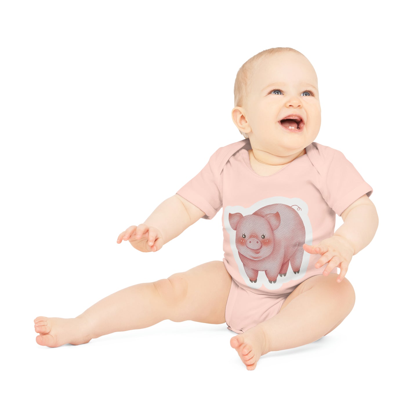 "Adorable Organic Short Sleeve Bodysuit for- Baby Organic Short Sleeve Bodysuit