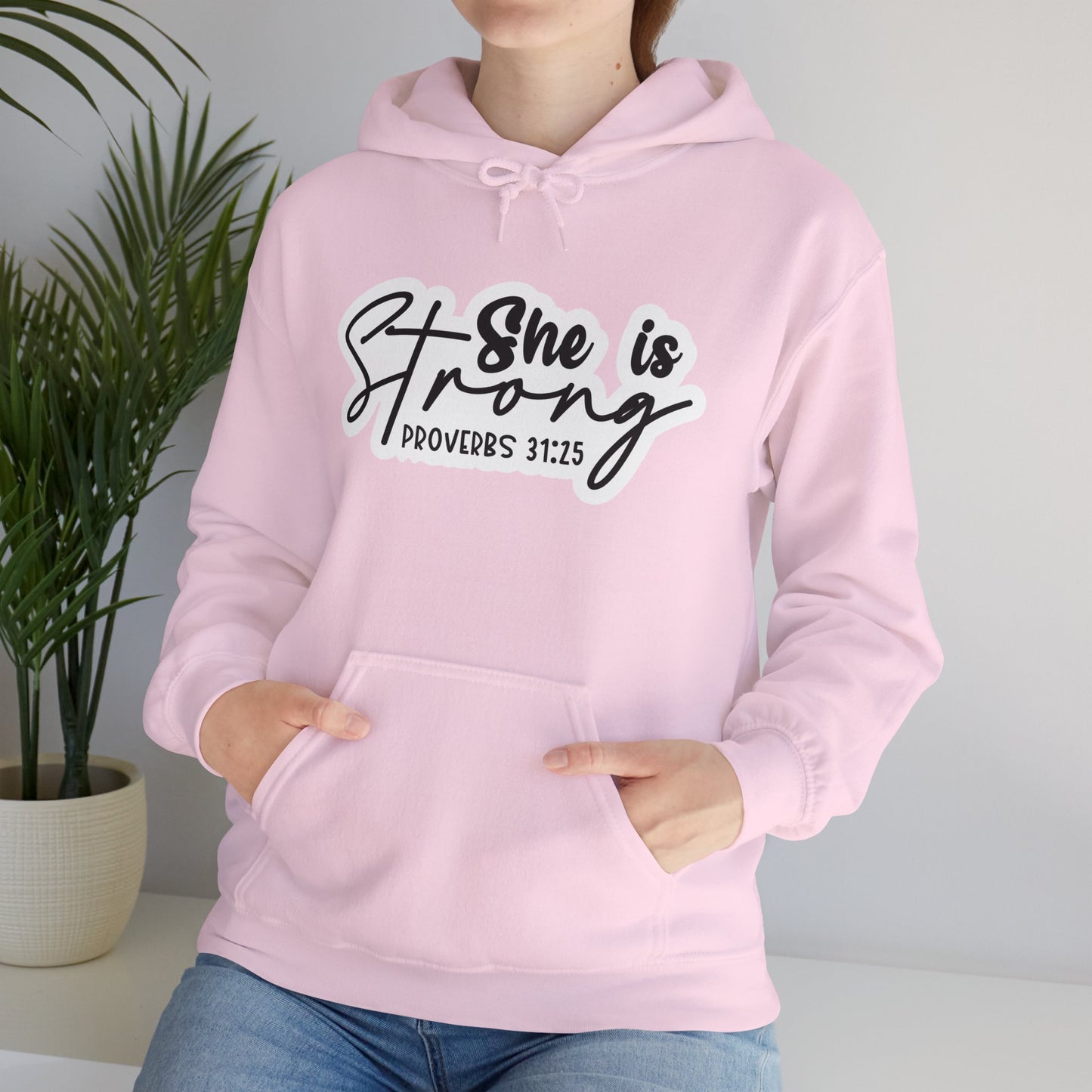 "She is Strong" - Christian Quote - Hoodie