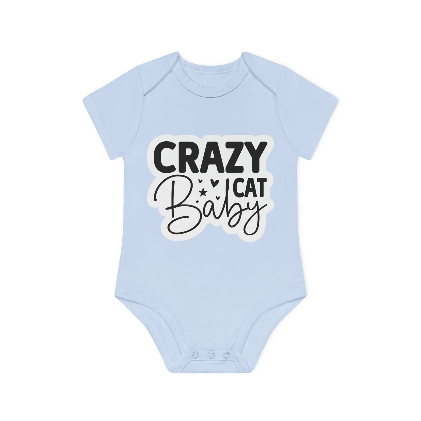 "Crazy Cat Baby" - Baby Organic Short Sleeve Bodysuit