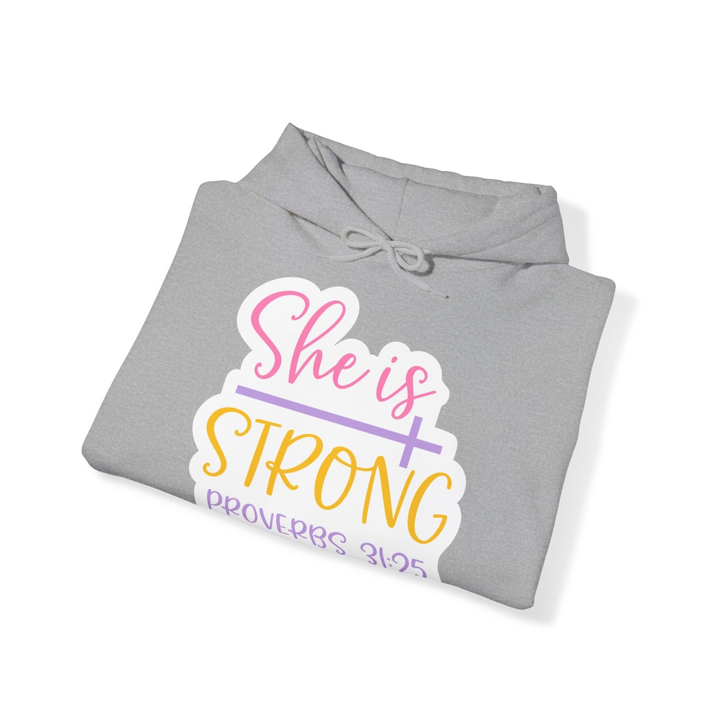 "She is Strong" - Christian Quote - Hoodie