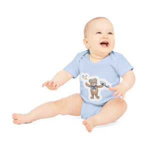 "Cute and Comfy: Baby Organic Short Sleeve- Baby Organic Short Sleeve Bodysuit