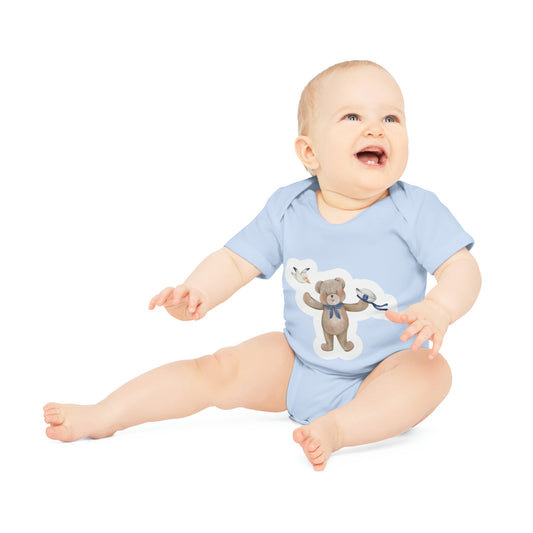 "Cute and Comfy: Baby Organic Short Sleeve- Baby Organic Short Sleeve Bodysuit