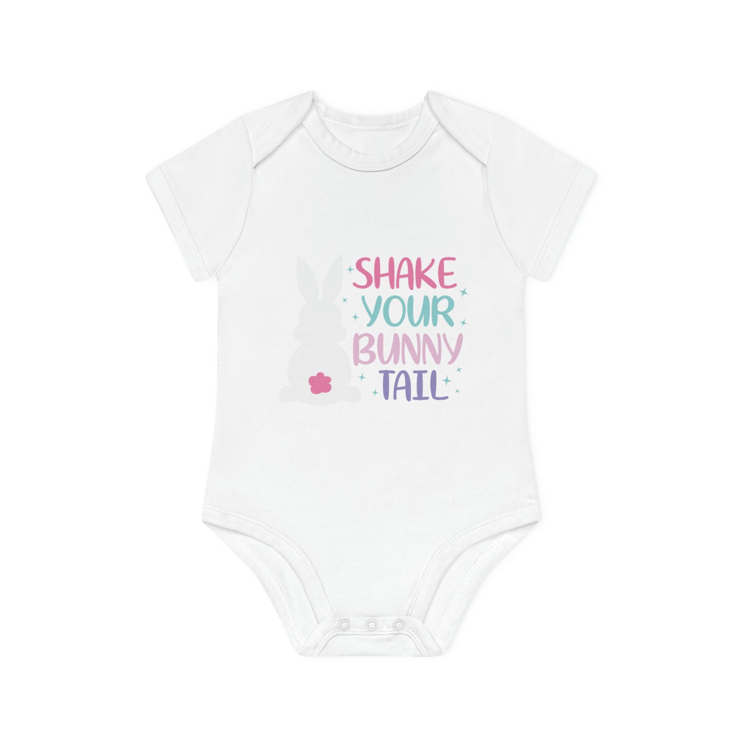 "Shake Your Bunny Tail" - Baby Organic Short Sleeve Bodysuit