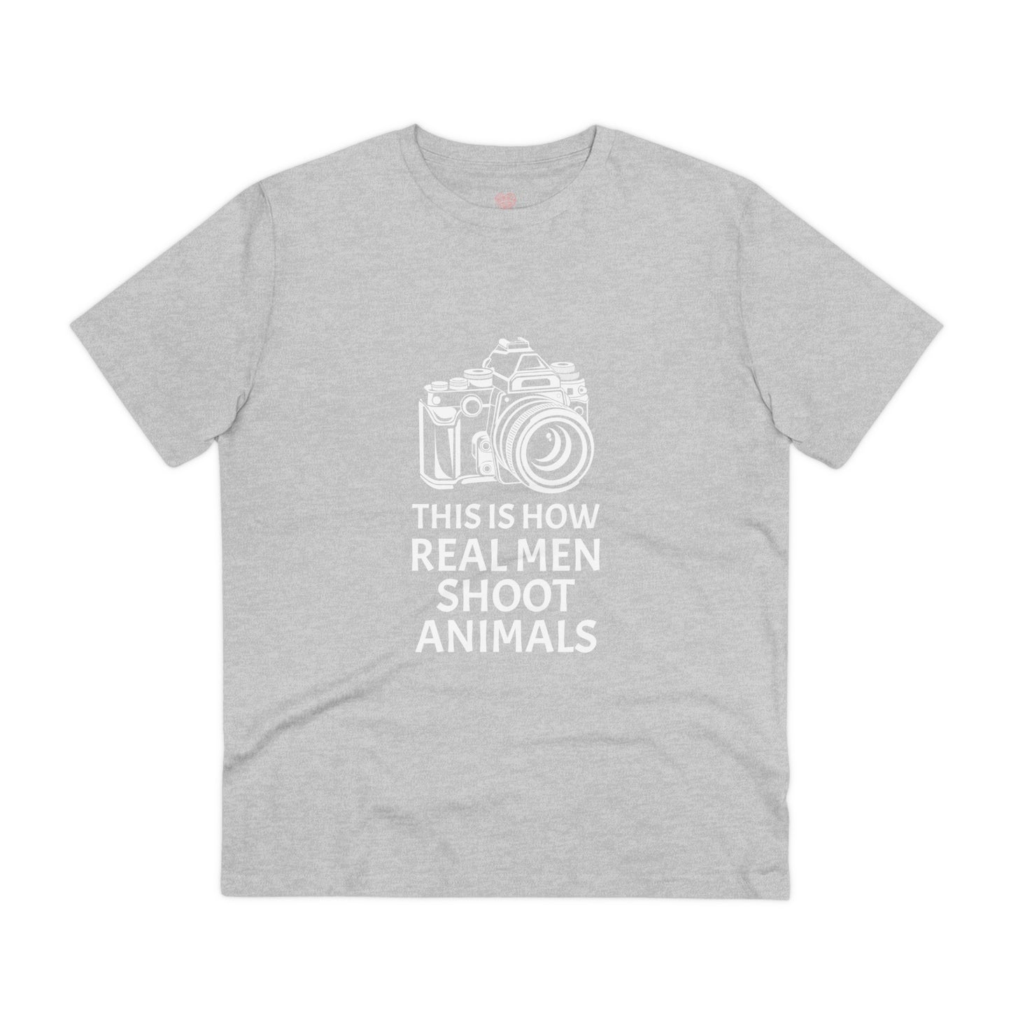 "This is how real men shoot animals" Vegan Life Tee - T-Shirt