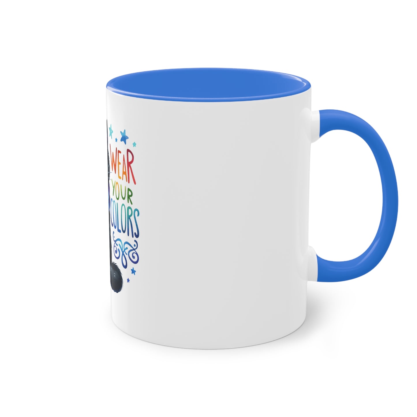 "Rainbow Pride Celebrate Love" - Two Tone Mug