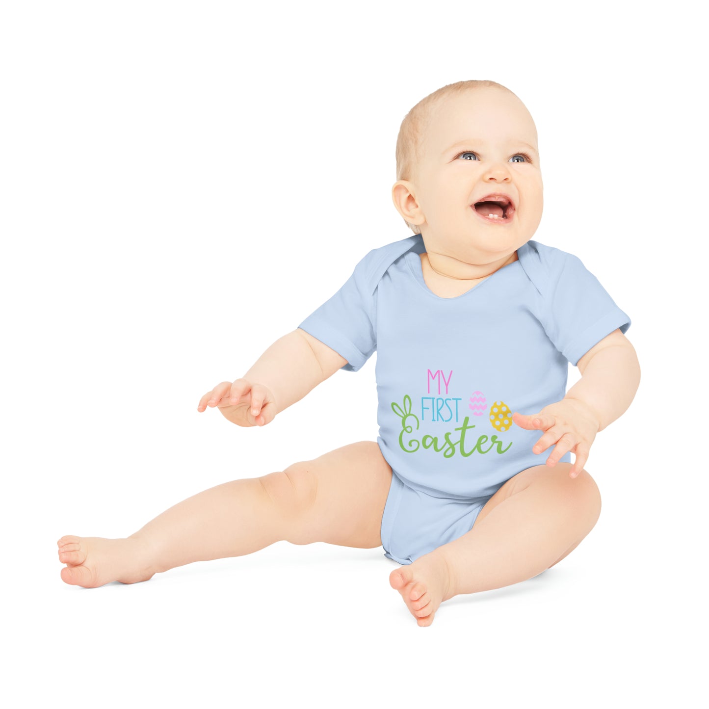 "My First Easter" - Baby Organic Short Sleeve Bodysuit