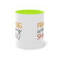 "Pray Big, Worry Small" Christian Quote - Two Tone Mug