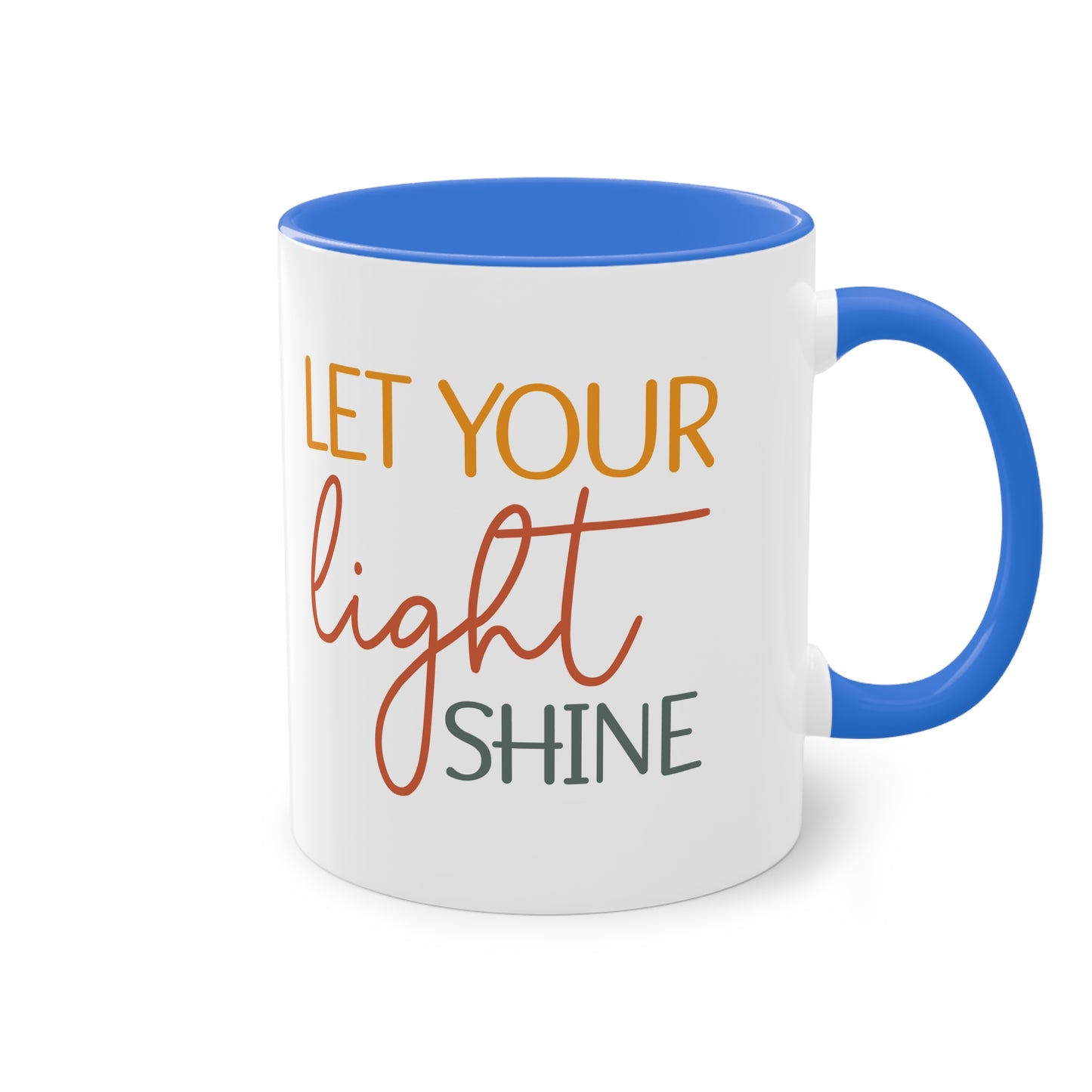 "Let your light shine" - Christian Quote - Two Tone Mug