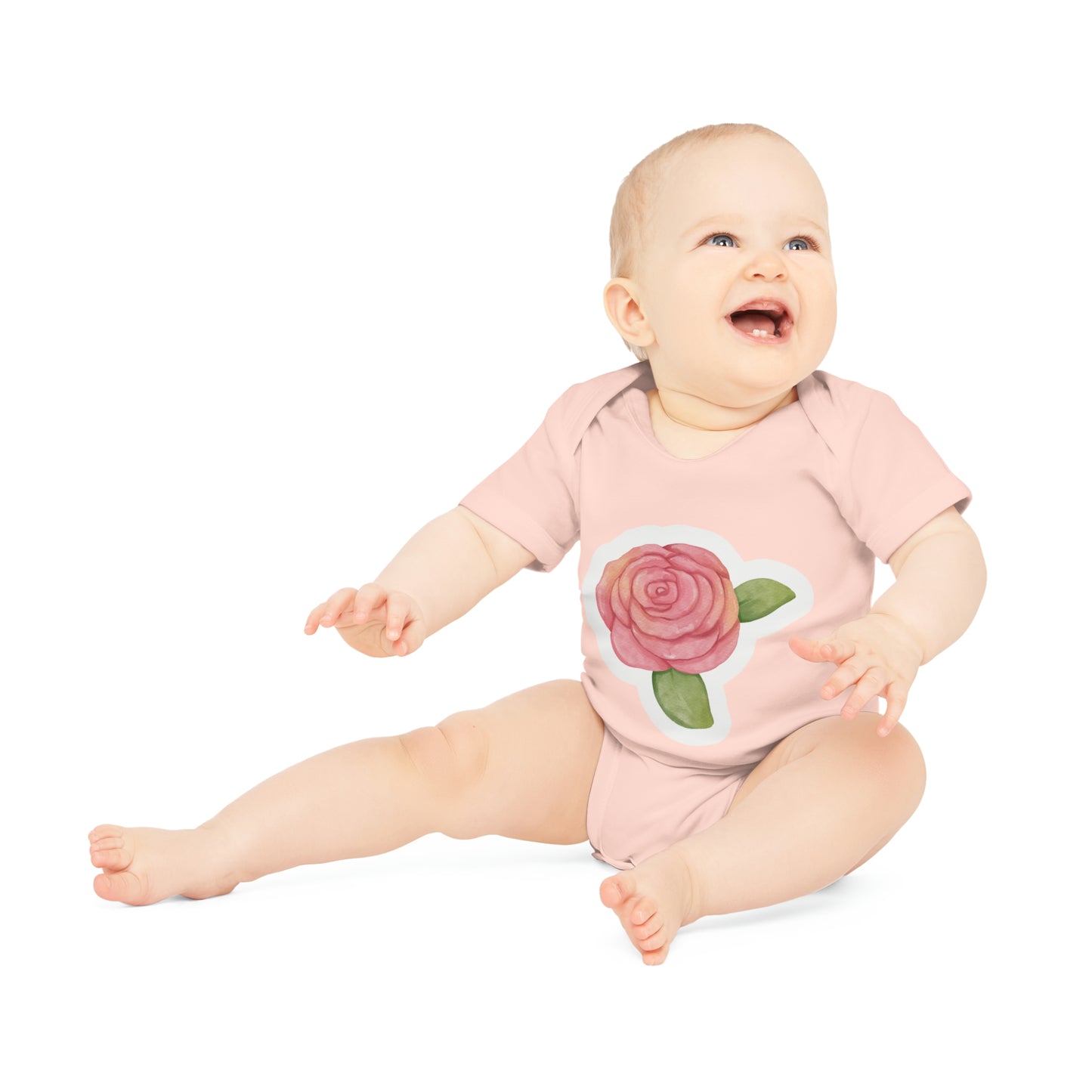 "Organic Cutie: Adorable Design Baby- Baby Organic Short Sleeve Bodysuit