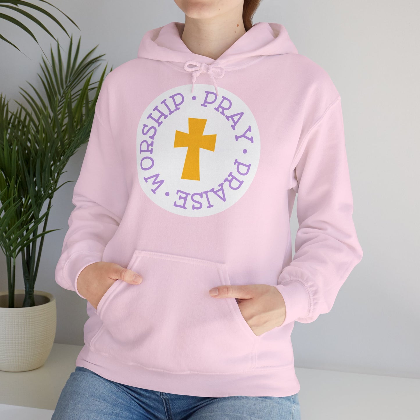 "Worship, Pray, Praise" - Christian Quote - Hoodie