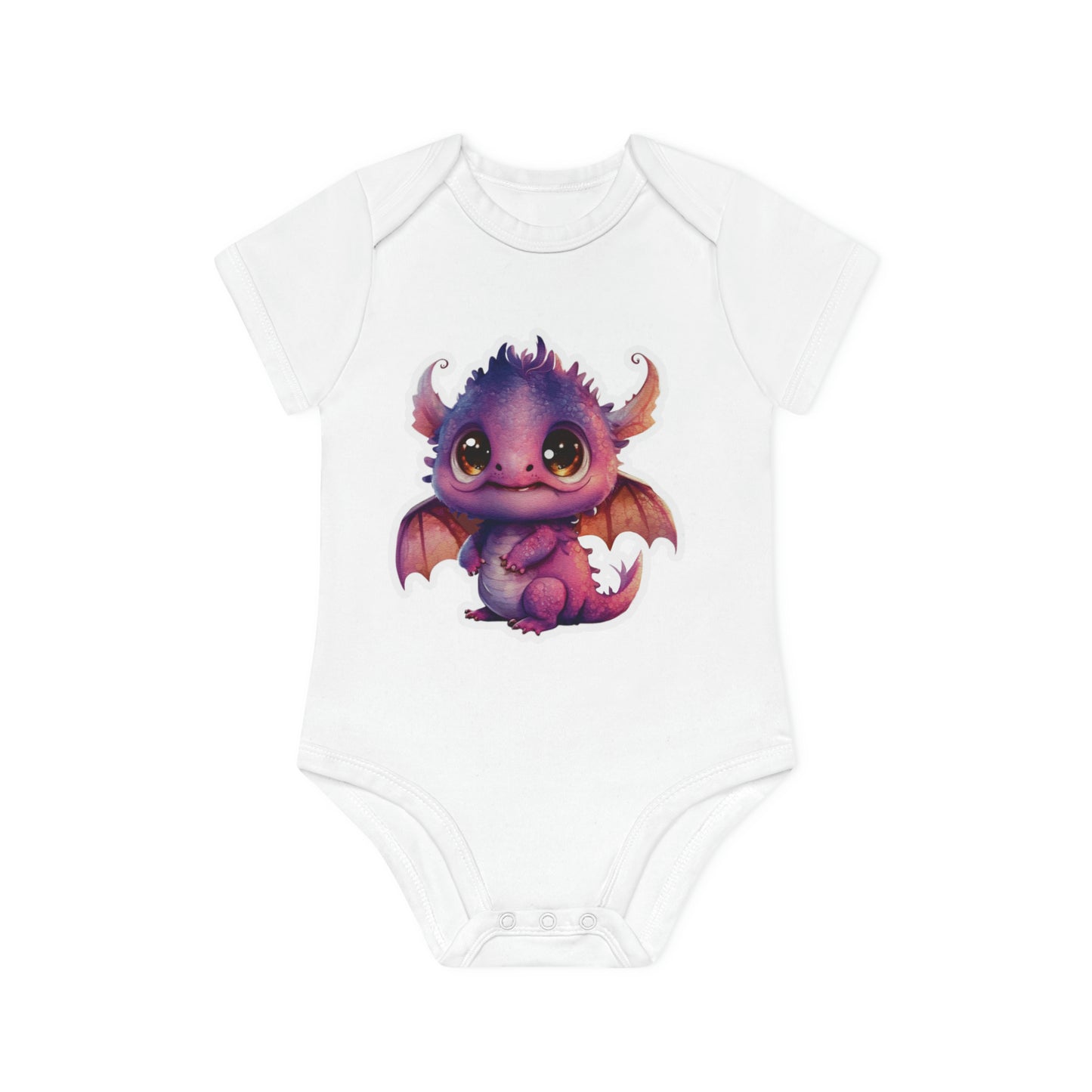 "Dragon Cutie" - Baby Organic Short Sleeve Bodysuit