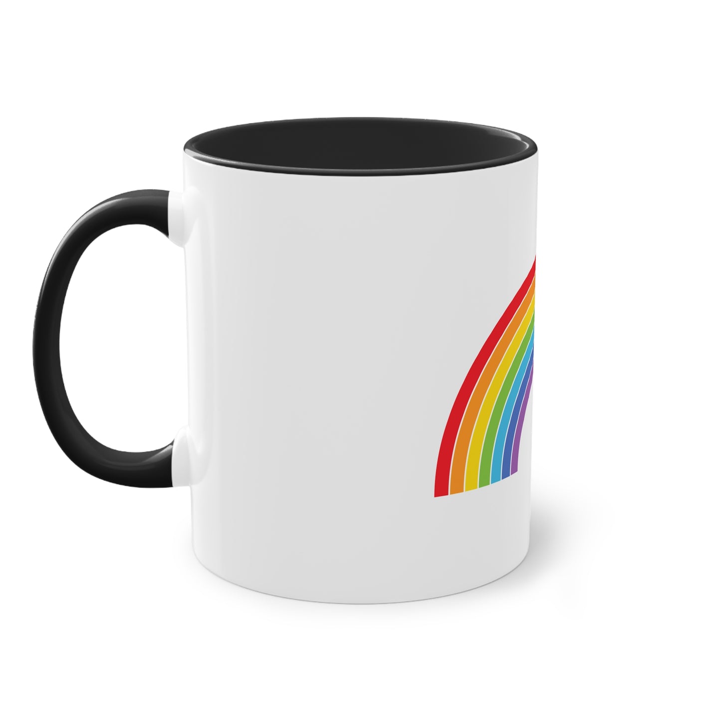 Proud and Colorful Ceramic Rainbow - LGBTQ- Two Tone Mug