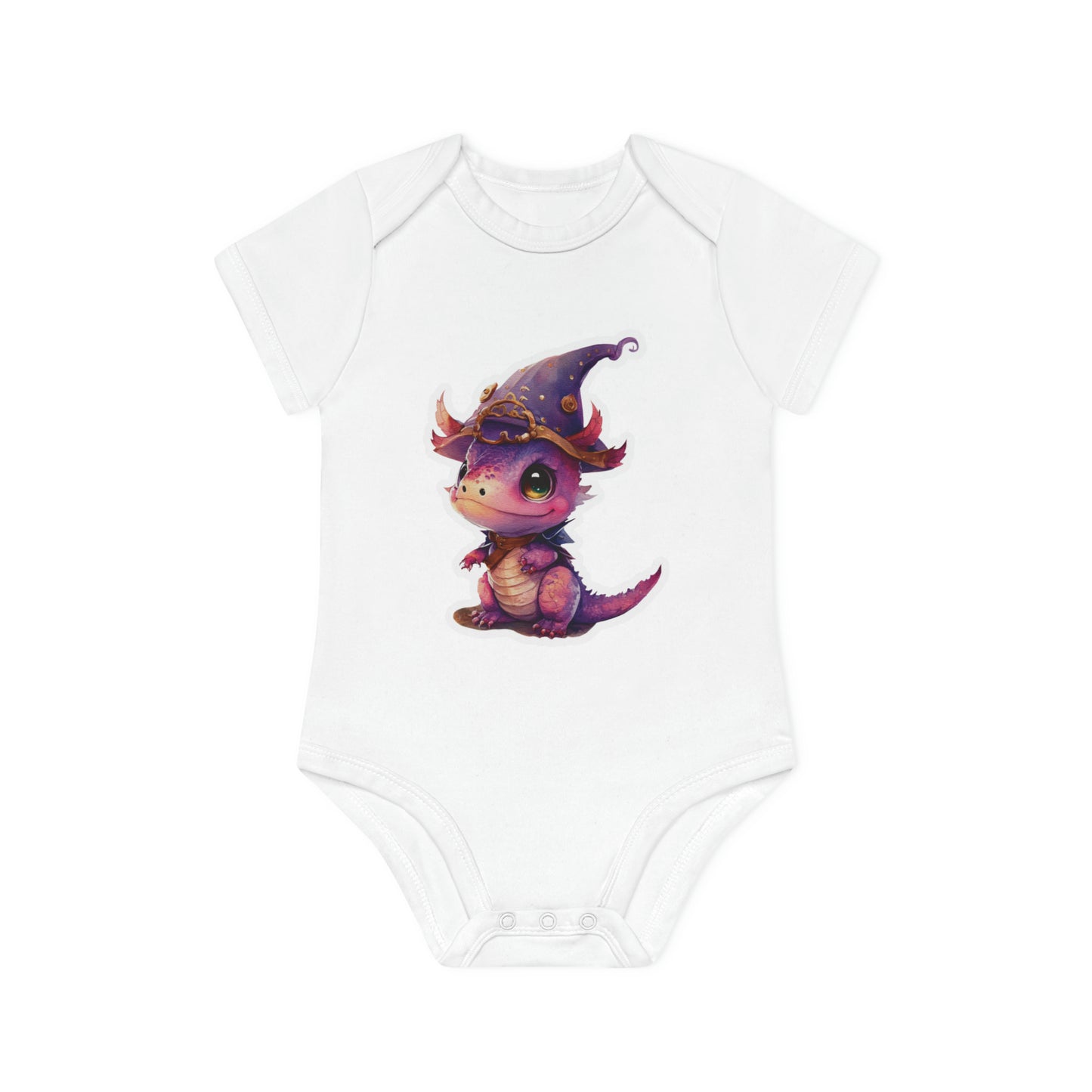 "Witchy Dragon" - Baby Organic Short Sleeve Bodysuit