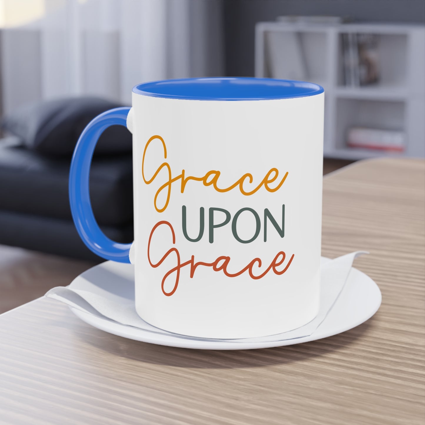 "Grace Upon Grace" - Christian Love - Two Tone Mug