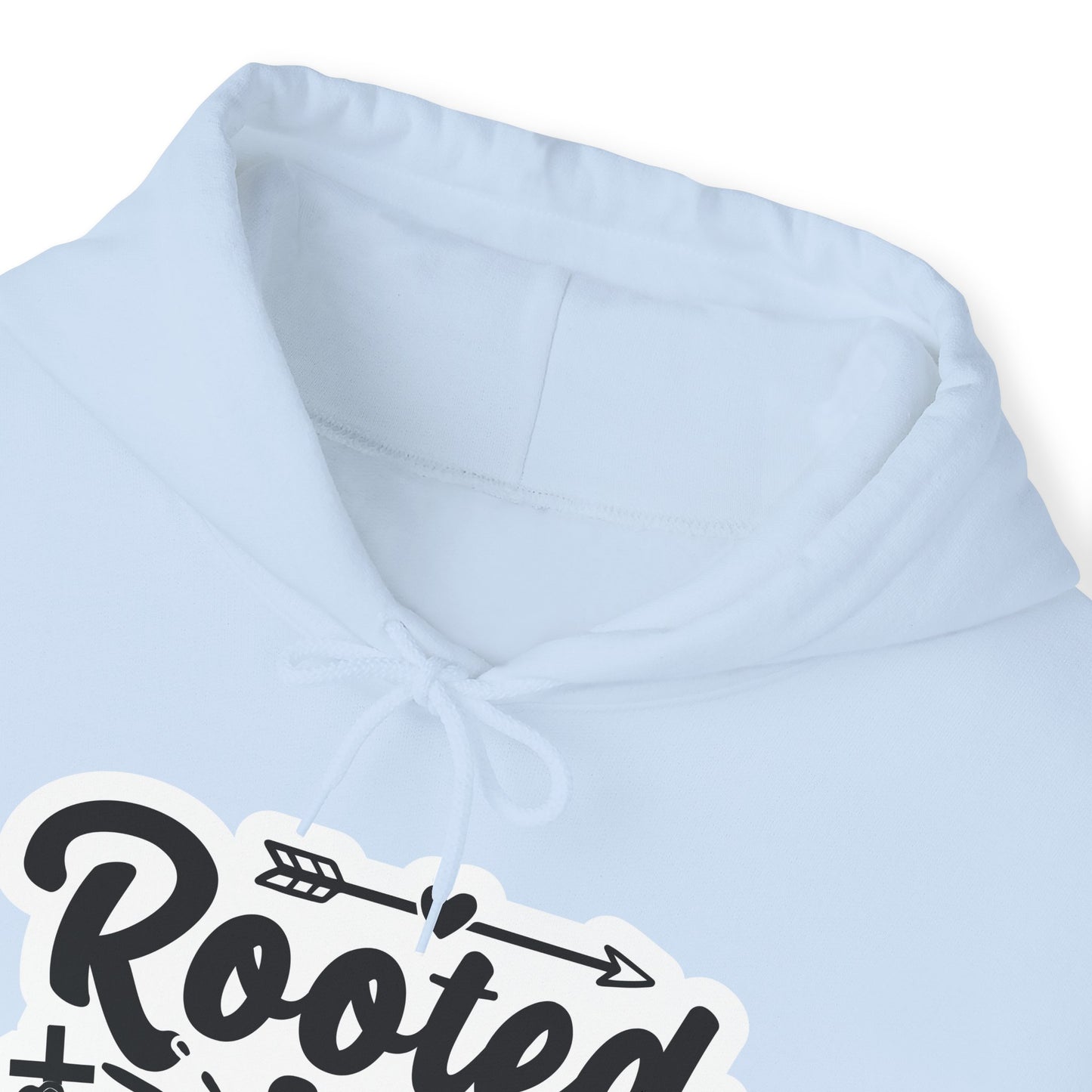 "Rooted in Christ" - Christian Quote Hooded- Hoodie