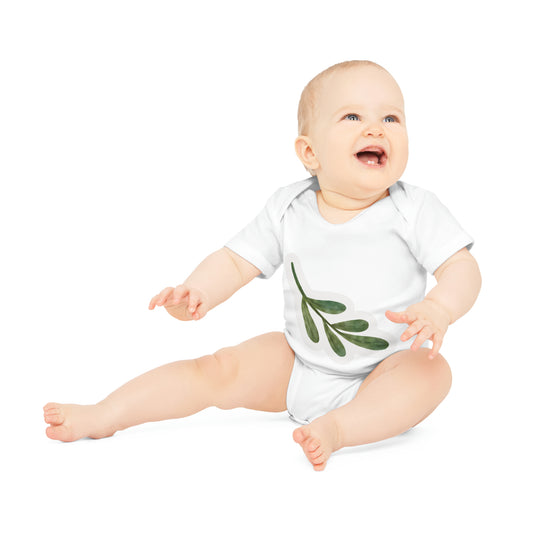 "Adorable Organic Short Sleeve Bodysuit for- Baby Organic Short Sleeve Bodysuit