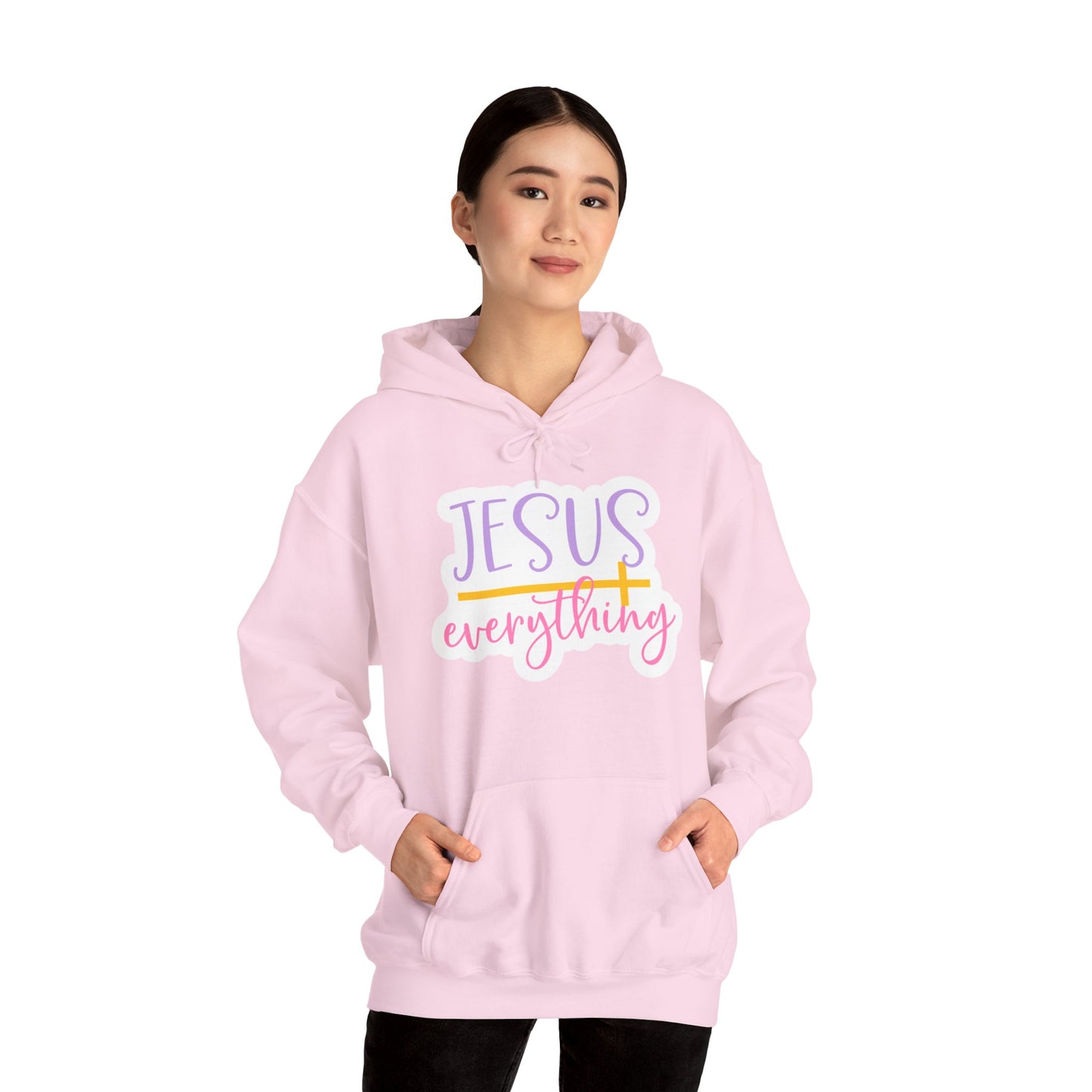 "Jesus is Everything" Faith-Inspired Hooded Sweatshirt - Hoodie