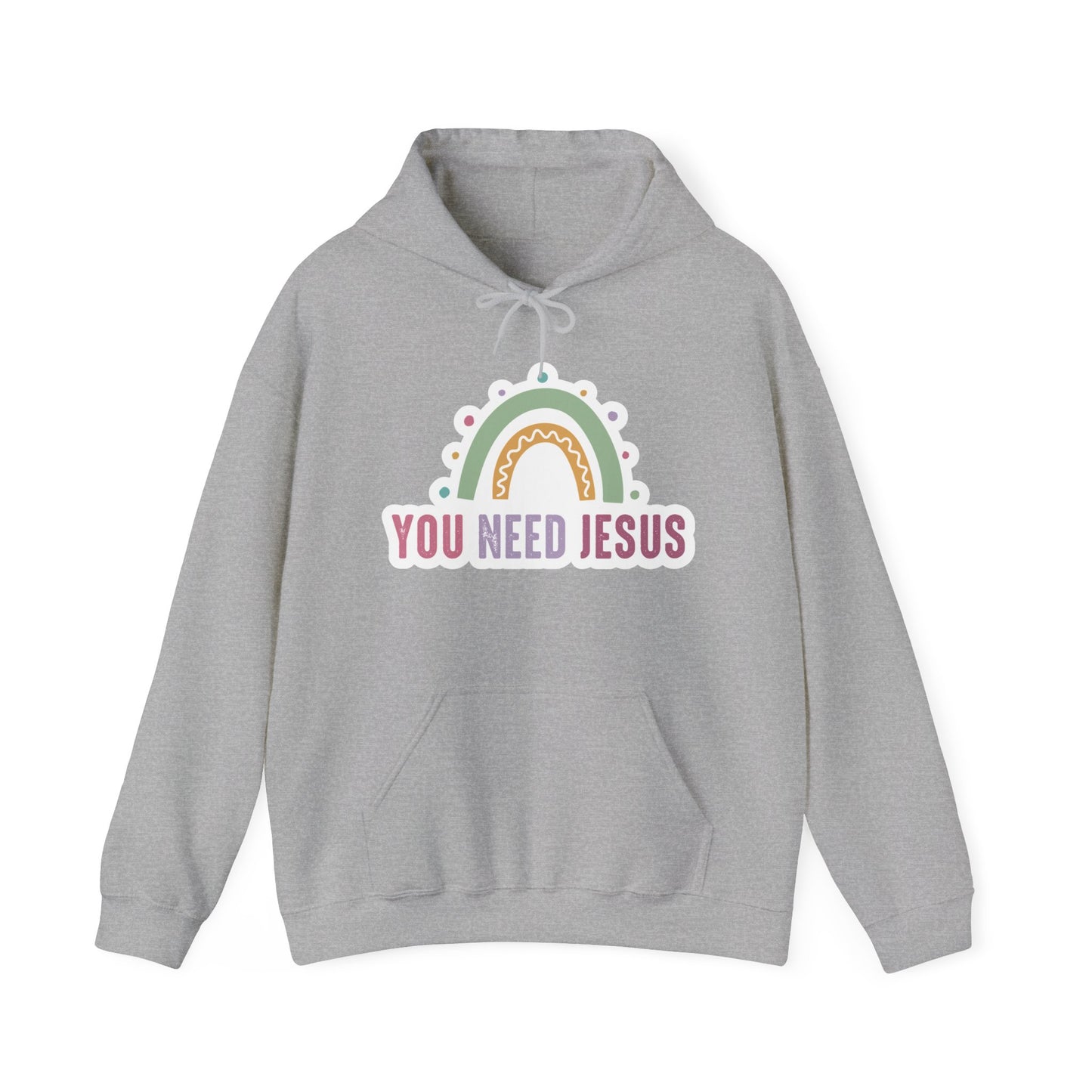 "You Need Jesus" - Faithful Spirit Hooded Sweatshirt - Hoodie