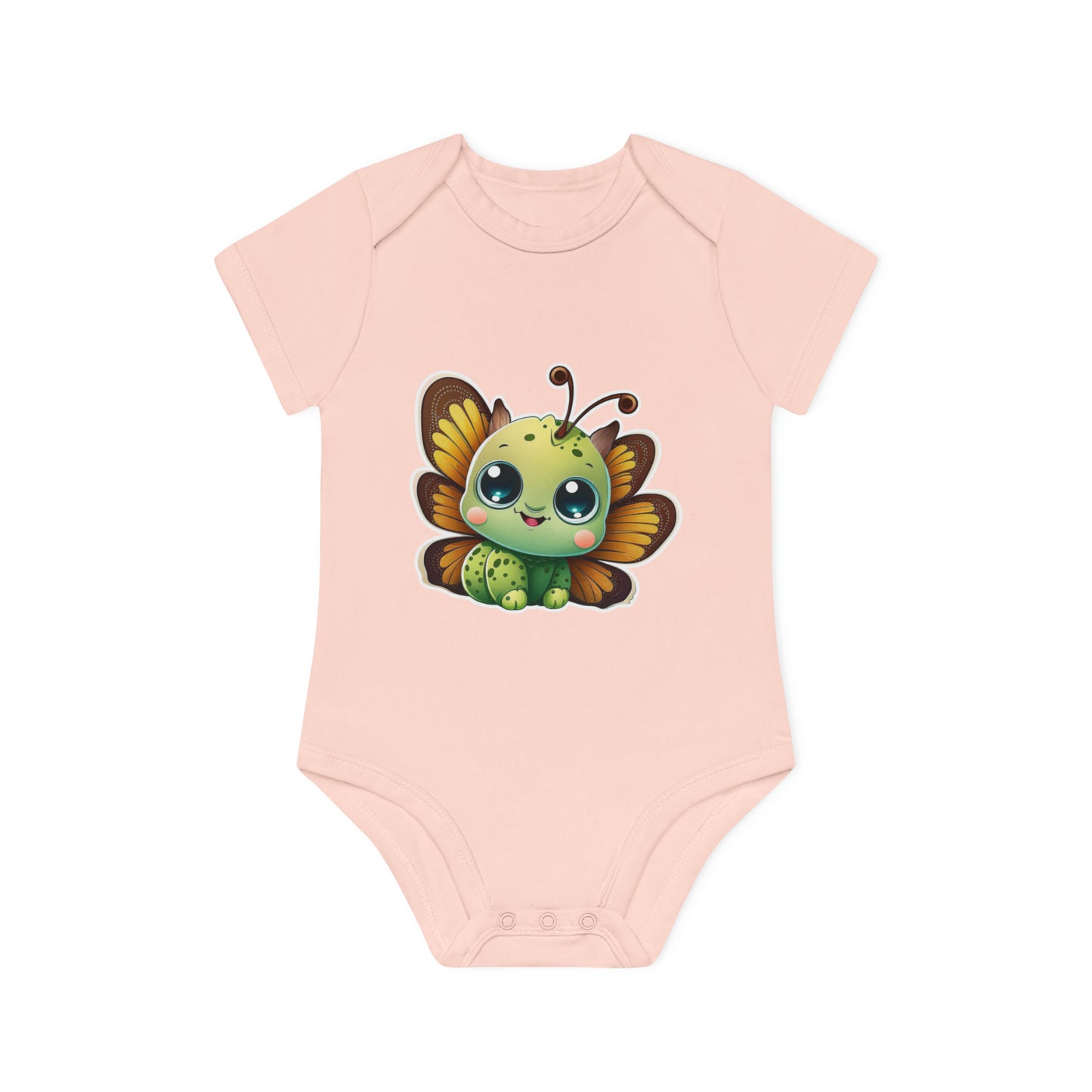 "Cute Butterfly" - Baby Organic Short Sleeve Bodysuit