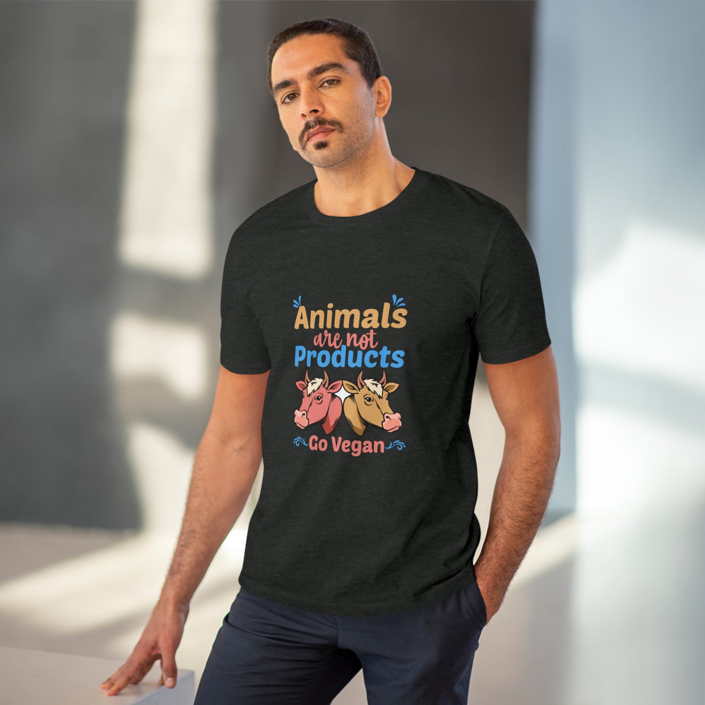 "Animals are not products, Go Vegan"- T-Shirt