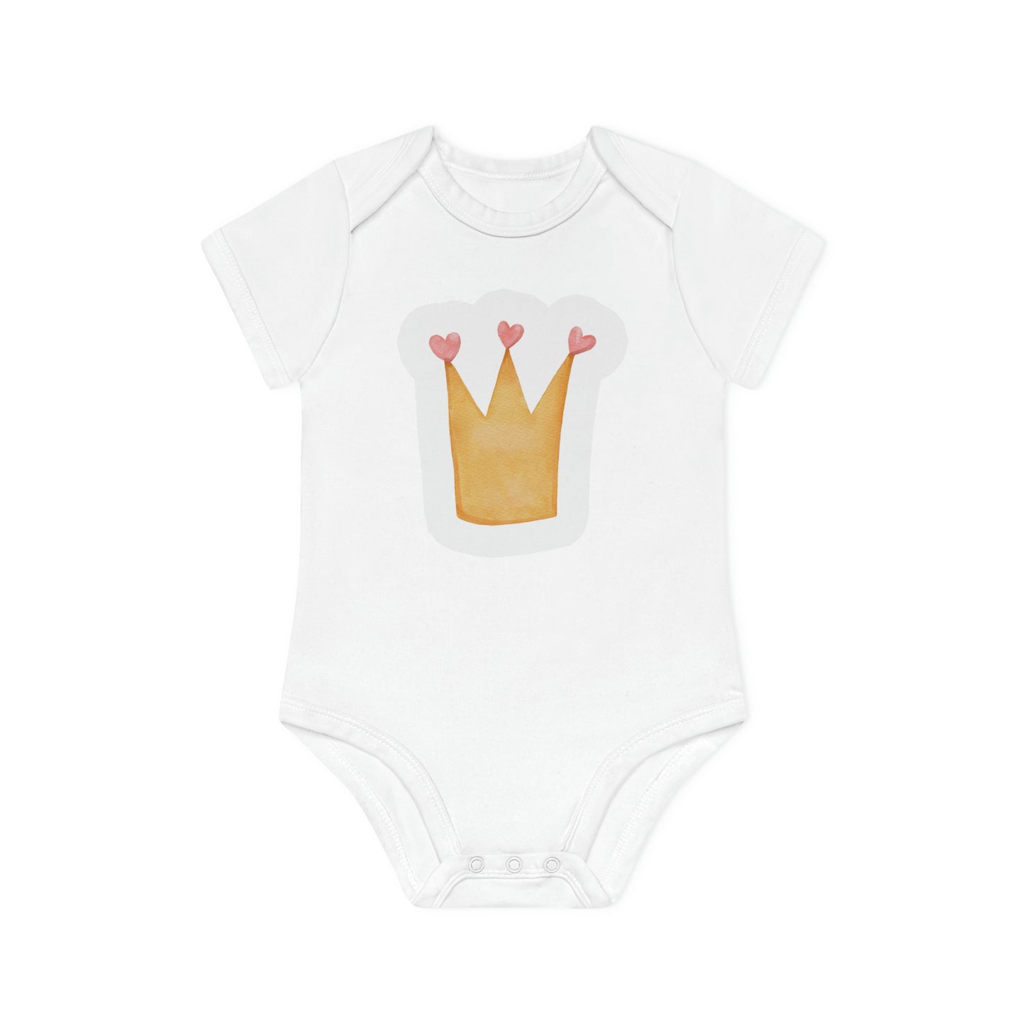 "Royalty Love" - Baby Organic Short Sleeve Bodysuit