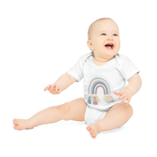 "Adorable Organic Baby Bodysuit with Ch- Baby Organic Short Sleeve Bodysuit