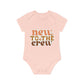 "New to the Crew" - Adorable Organic Short Sleeve Bodysuit