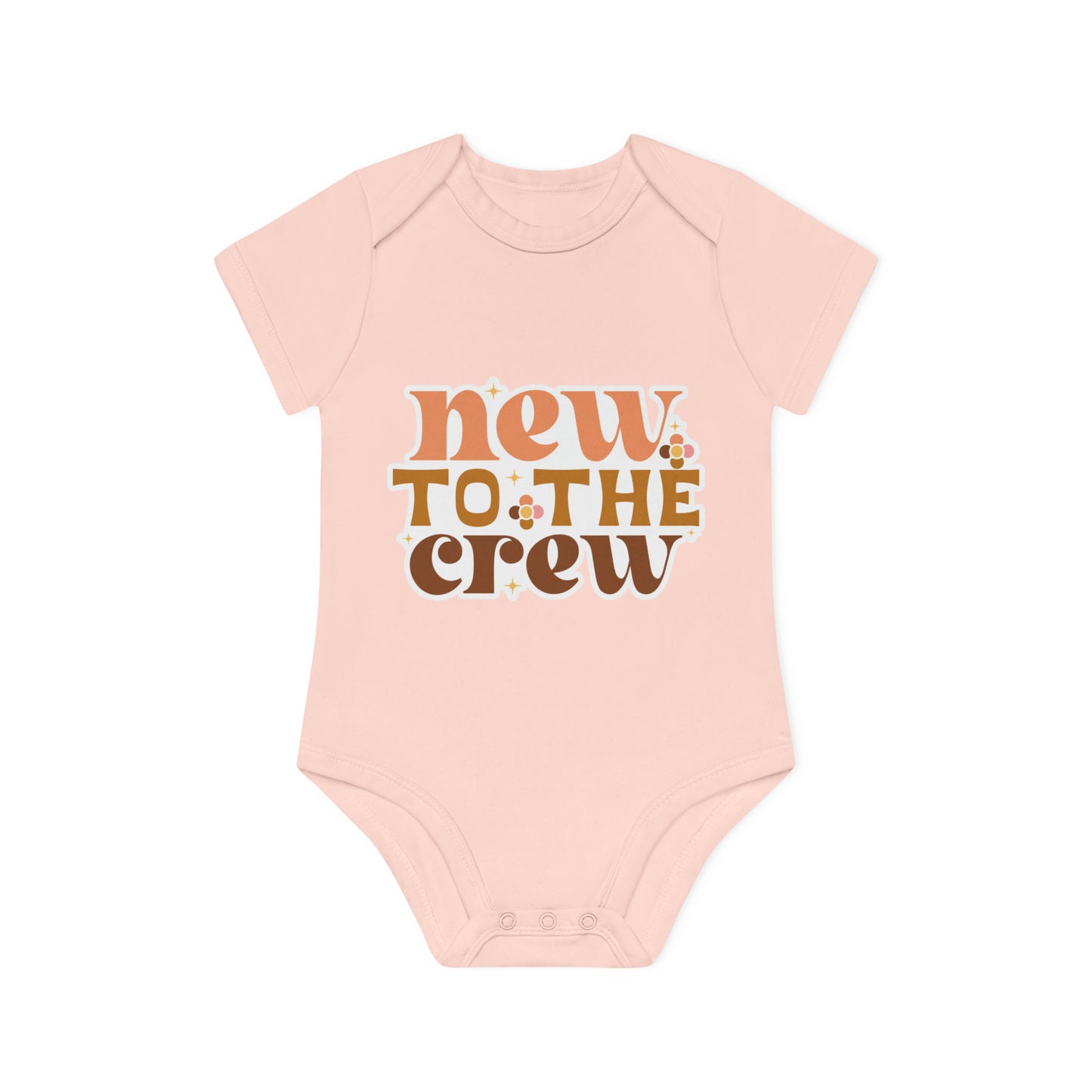 "New to the Crew" - Adorable Organic Short Sleeve Bodysuit