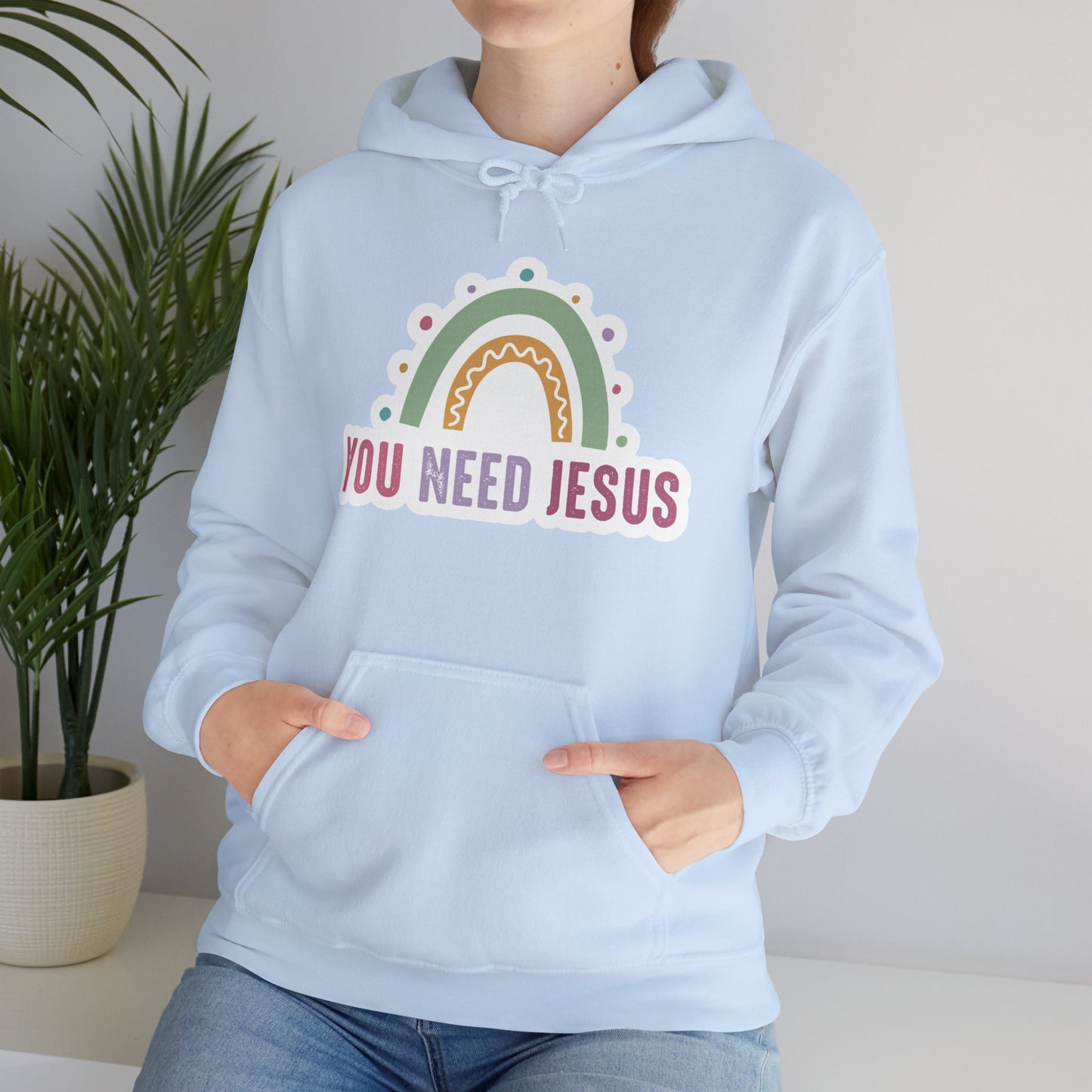 "You Need Jesus" - Faithful Spirit Hooded Sweatshirt - Hoodie