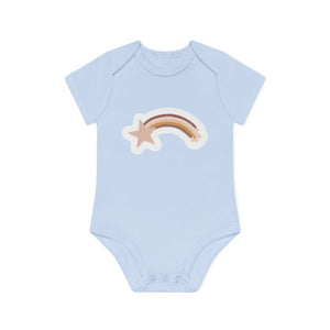 "Rainbow Star" - Baby Organic Short Sleeve Bodysuit