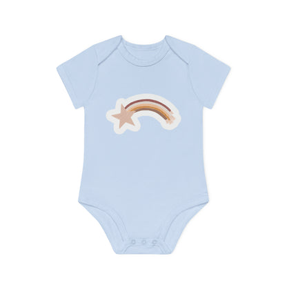 "Rainbow Star" - Baby Organic Short Sleeve Bodysuit