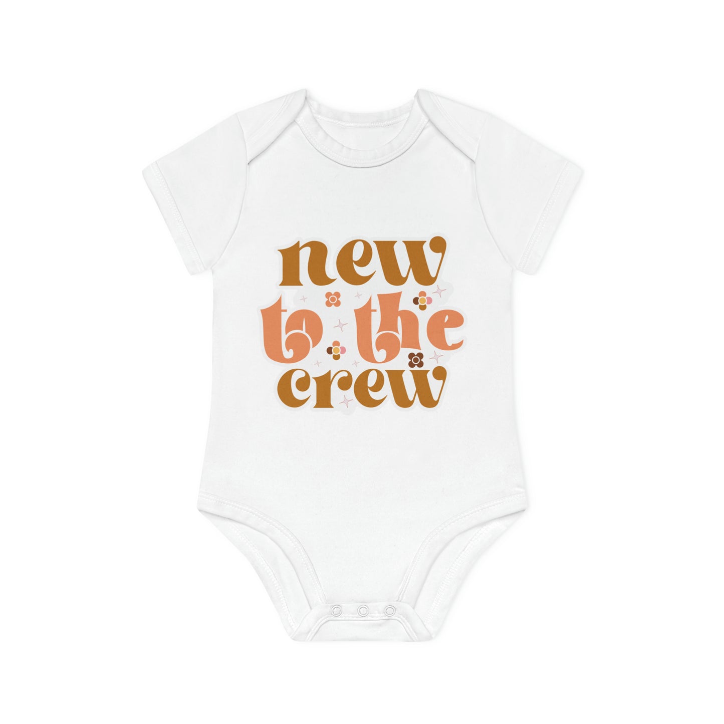 "New to the Crew" - Adorable Organic Short Sleeve Bodysuit