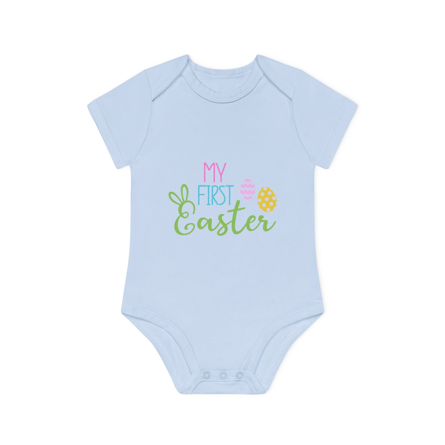 "My First Easter" - Baby Organic Short Sleeve Bodysuit