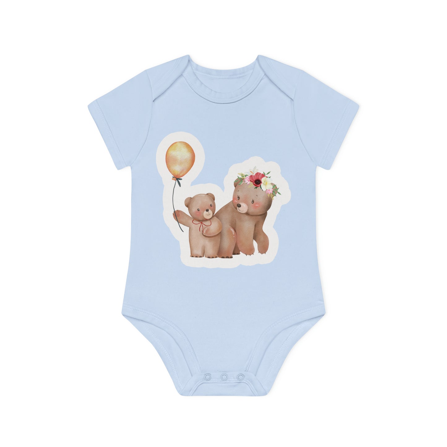 "Organic Cotton Baby Bodysuit – Ad- Baby Organic Short Sleeve Bodysuit