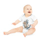 "Organic Cotton Short Sleeve Bodysuit:- Baby Organic Short Sleeve Bodysuit