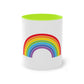 Proud and Colorful Ceramic Rainbow - LGBTQ- Two Tone Mug