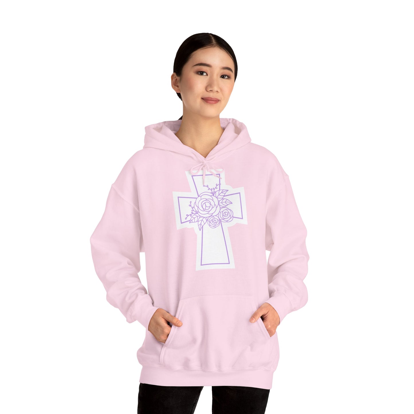 "Beautiful Cross" - Blessed & Cozy Hooded Sweatshirt - Hoodie