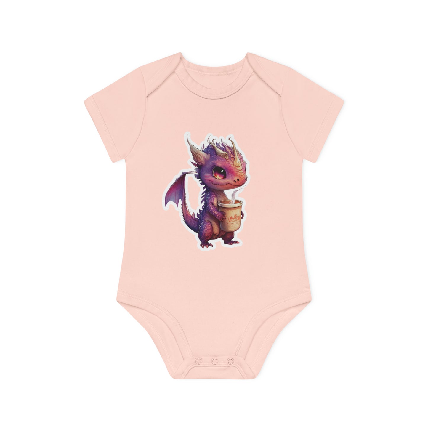 "Little Dragon"" - Baby Organic Short Sleeve Bodysuit