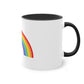 Proud and Colorful Ceramic Rainbow - LGBTQ- Two Tone Mug