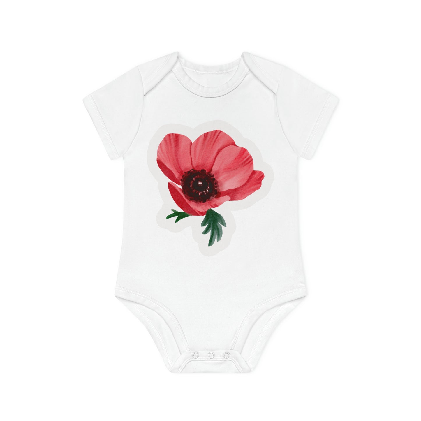 "Organic Adorable Onesie: Sweet Design- Baby Organic Short Sleeve Bodysuit