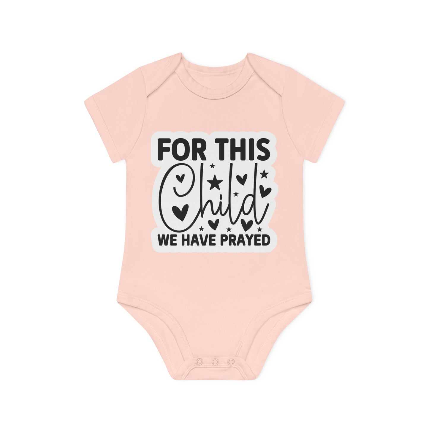 "For this child we have prayed" - Baby Organic Short Sleeve Bodysuit