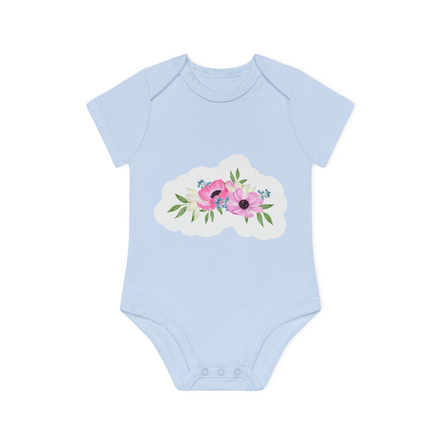 "Organic Cotton Baby Bodysuit: Ad- Baby Organic Short Sleeve Bodysuit