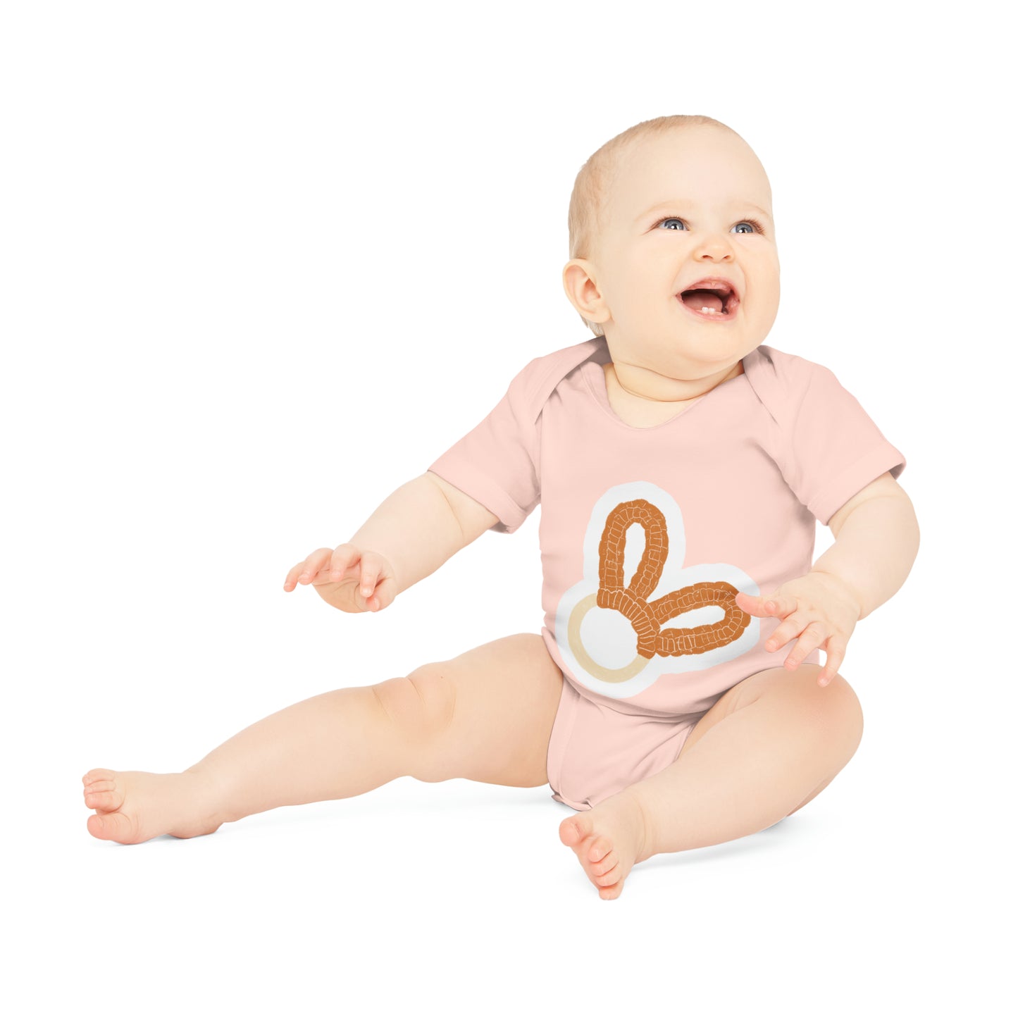 Organic Cutie: Adorable Baby Organic Short Sleeve Bodysuit