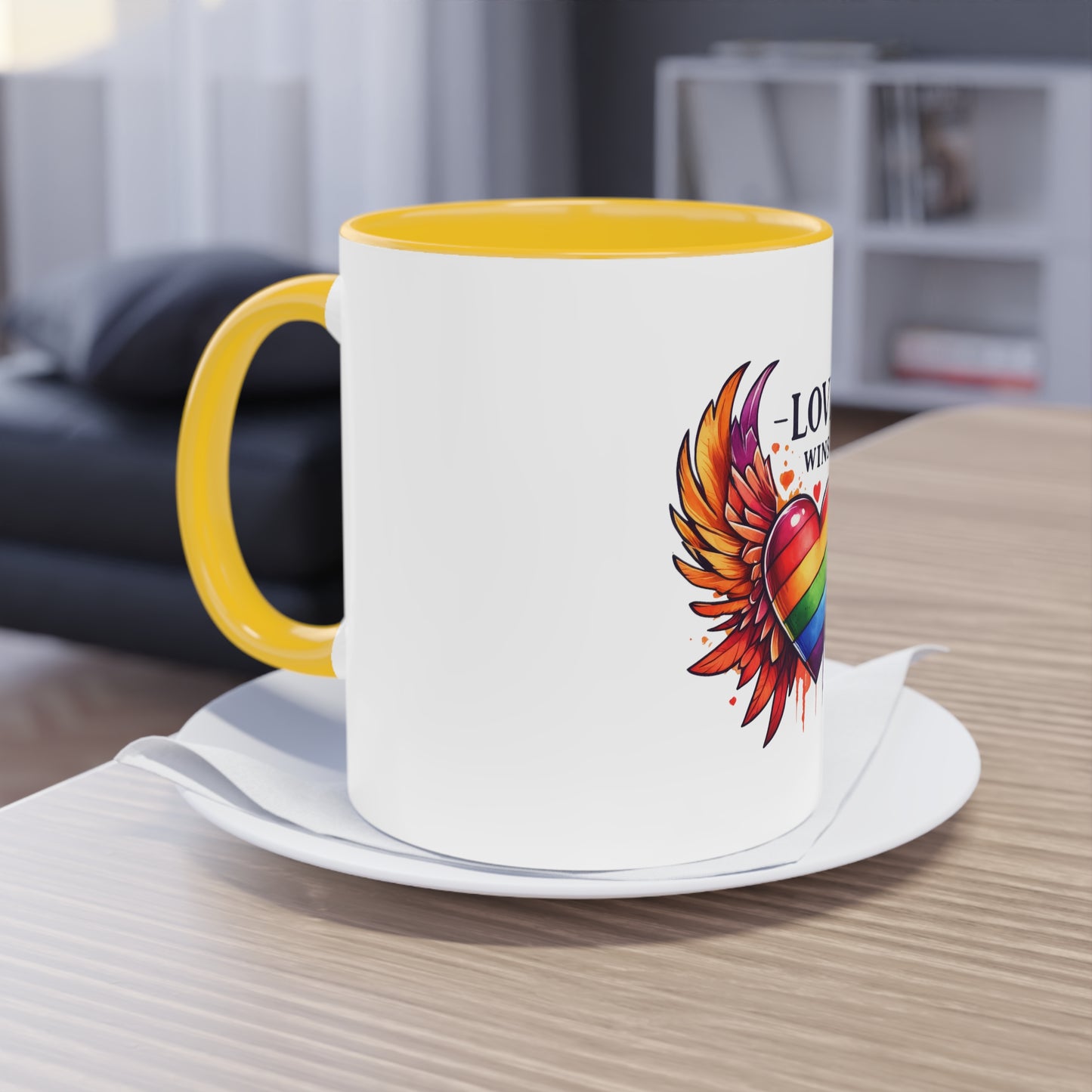 "Rainbow Love Wins" - Two Tone Mug