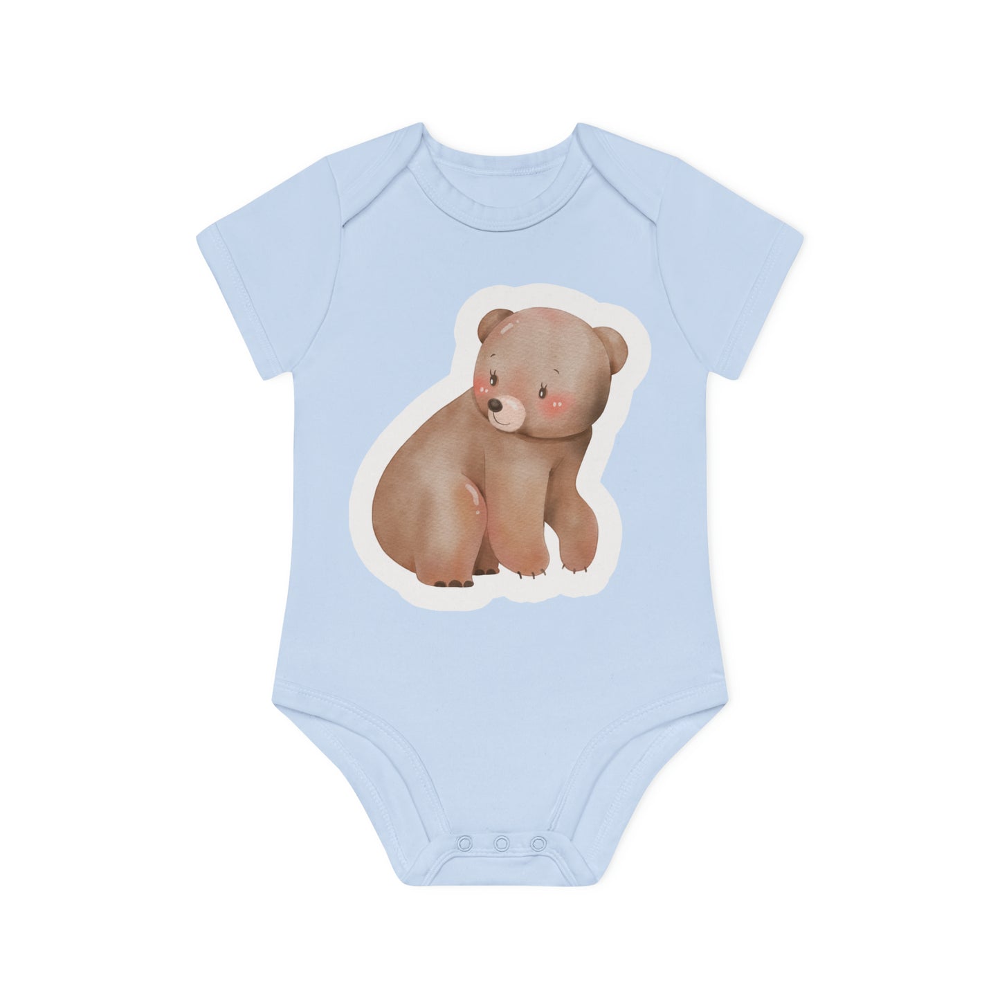 "Organic Baby Bodysuit: Adorable- Baby Organic Short Sleeve Bodysuit