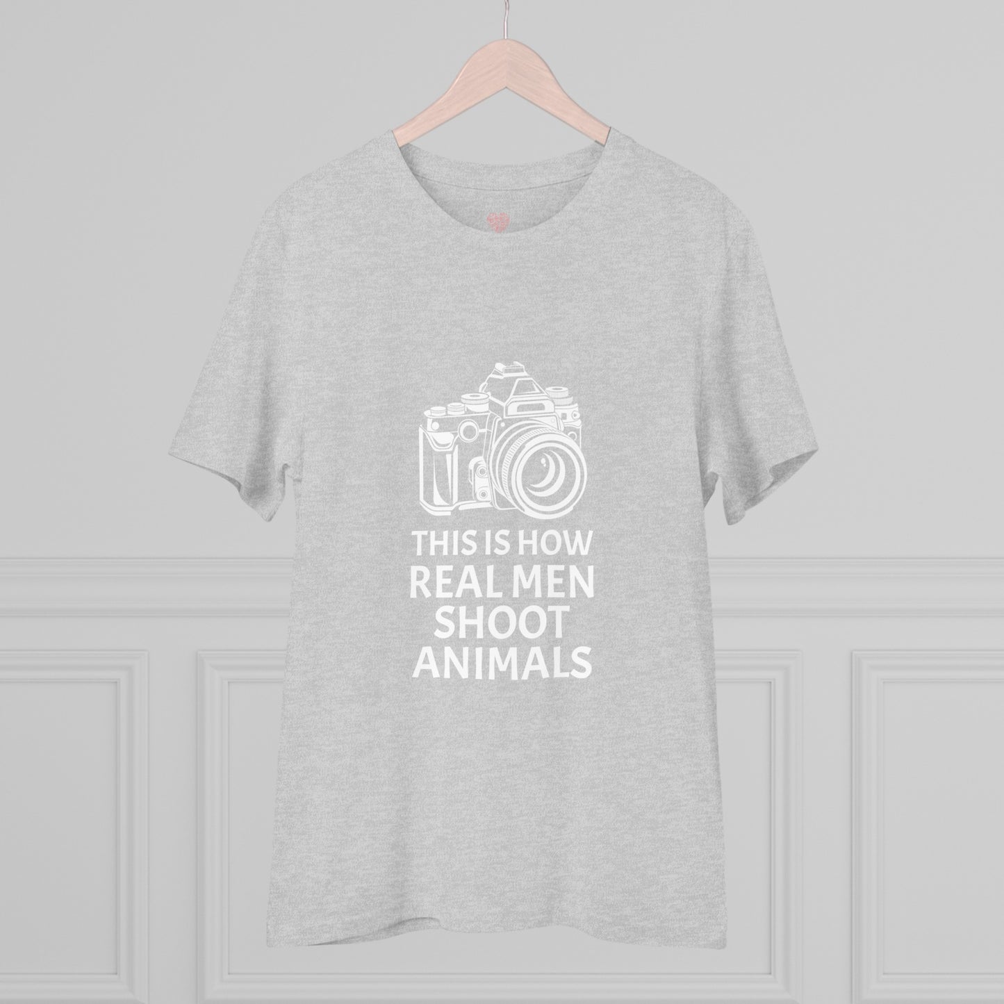 "This is how real men shoot animals" Vegan Life Tee - T-Shirt