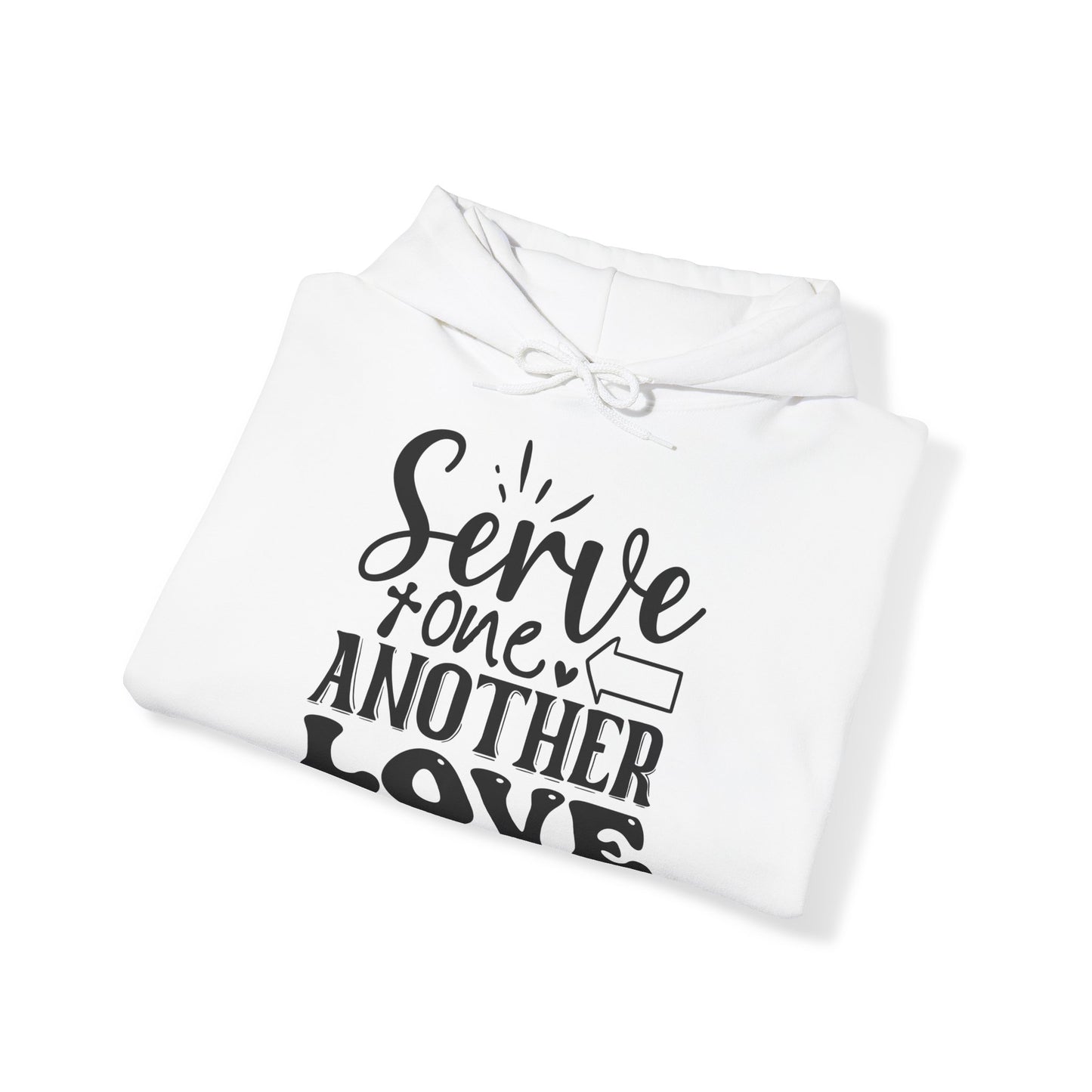 "Serve one another" Faith-Inspired Hooded Sweatshirt - Hoodie